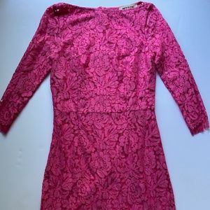 Hot Pink Lace Dress